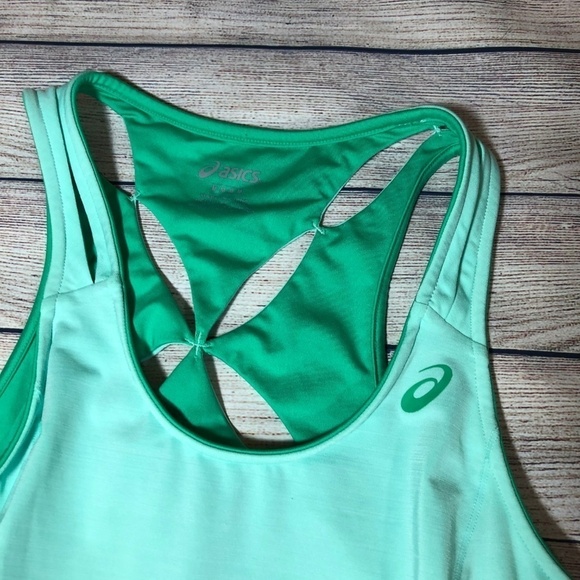 ASICS Green Fitted Tank Top Size M - Picture 2 of 5